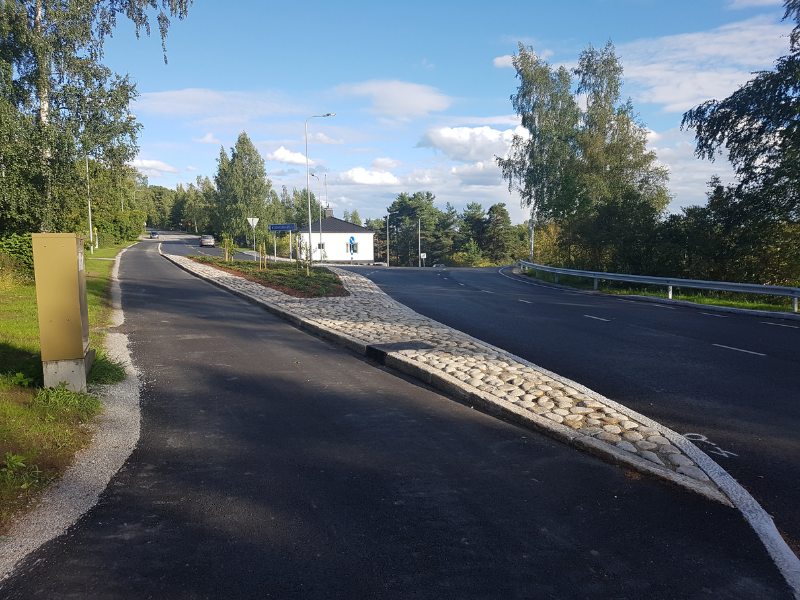 Valmis maanrakennustyö Kuohunharjuntien ja Herttualantien liittymässä Kangasalla.